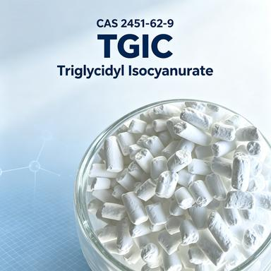 قابل للذوبان في المذيبات العضوية وكيل تصفية Tgic يحتوي على نقاء ≥ 98 في المائة مناسب لتقنيات طلاء المسحوق